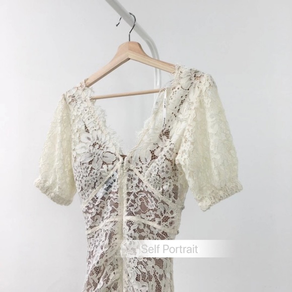 Self Portrait Camellia dress crystal lace UK8 - Picture 7 of 16